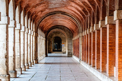 Empty corridor of building