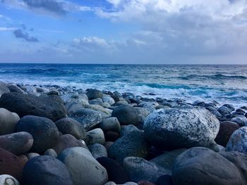 Scenic view of sea against sky