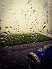 Raindrops on glass window