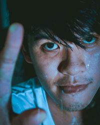 Close-up portrait of man