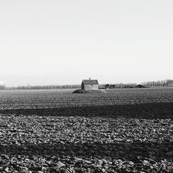 Scenic view of landscape against clear sky