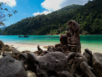 Scenic view of sea against sky