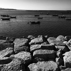 Rocks in sea