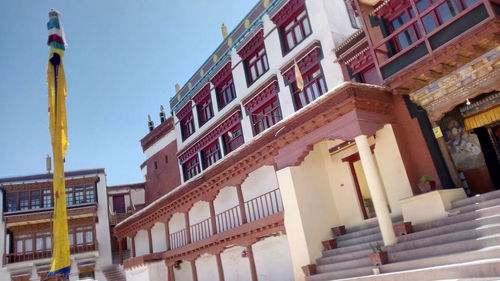 Low angle view of buildings against sky