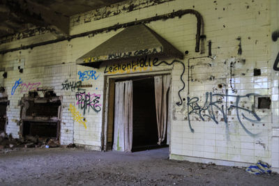 Graffiti on abandoned door