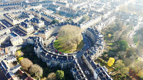 High angle view of cityscape