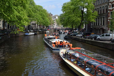 Kings day, river, boats, canal