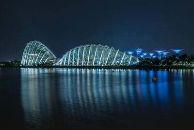 Illuminated city at night