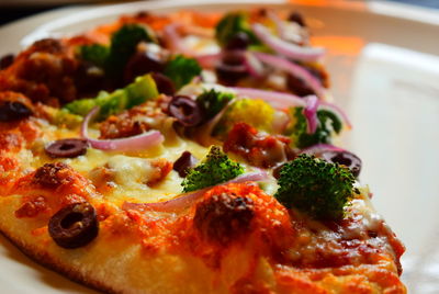 Close-up of pizza