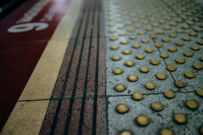 High angle view of pattern on street