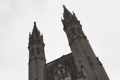 Low angle view of bell tower