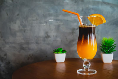 Close-up of drink on table