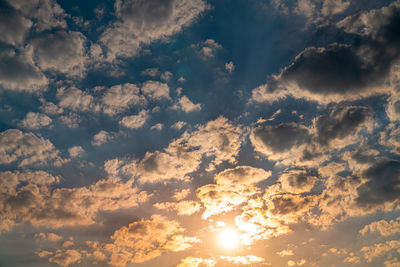 Low angle view of sky during sunset