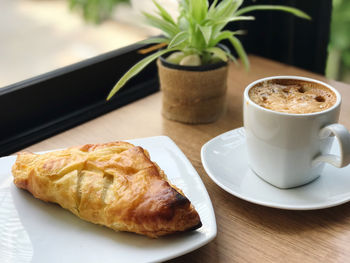 Close-up of coffee on table