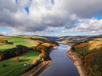 Scenic view of river amidst landscape against sky