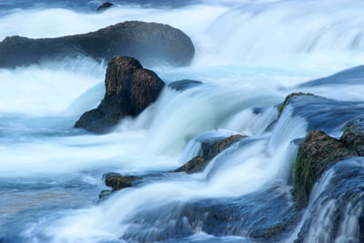 Scenic view of waterfall