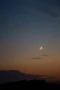 Scenic view of sky at night