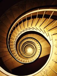 Directly above shot of spiral staircase