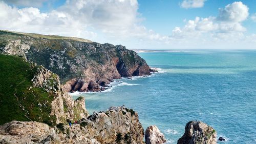 Panoramic view of sea against sky