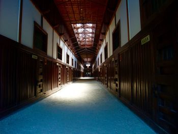 Narrow alley along buildings