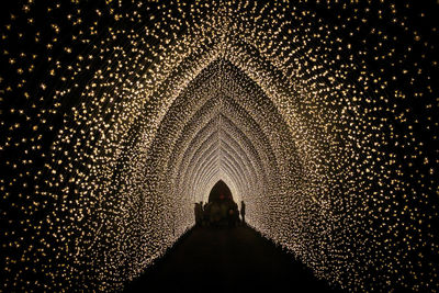 Silhouette of illuminated building at night