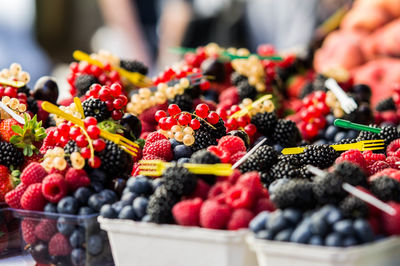 Close-up of fruits for sale in market