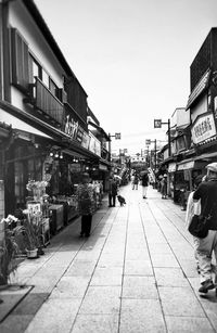 Woman walking in city