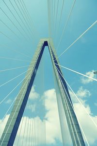 Low angle view of bridge against sky