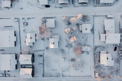 High angle view of construction site