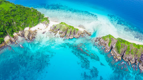 High angle view of swimming pool