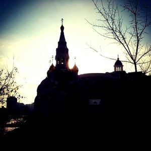 Low angle view of church against sky