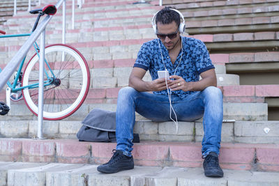 Young man using mobile phone