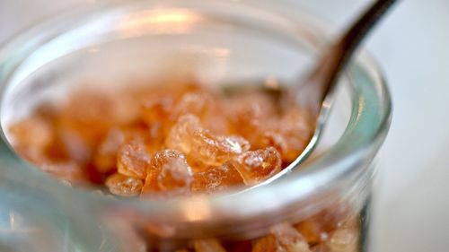 Pink salt in a jar