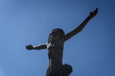 Risen christ statue in the village of medjugorje, bosnia and herzegovina