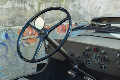 Close-up of vintage car