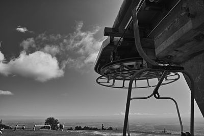 Low angle view of built structures against sky