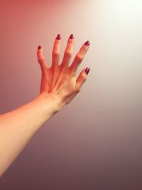 Close-up of human hand