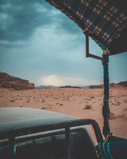 Scenic view of desert against sky