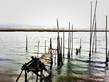 View of boats in sea