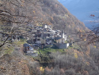 View of house with mountain in background