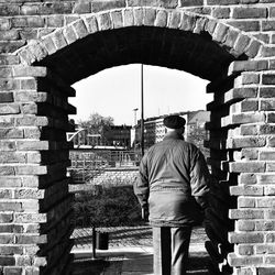 View of brick wall