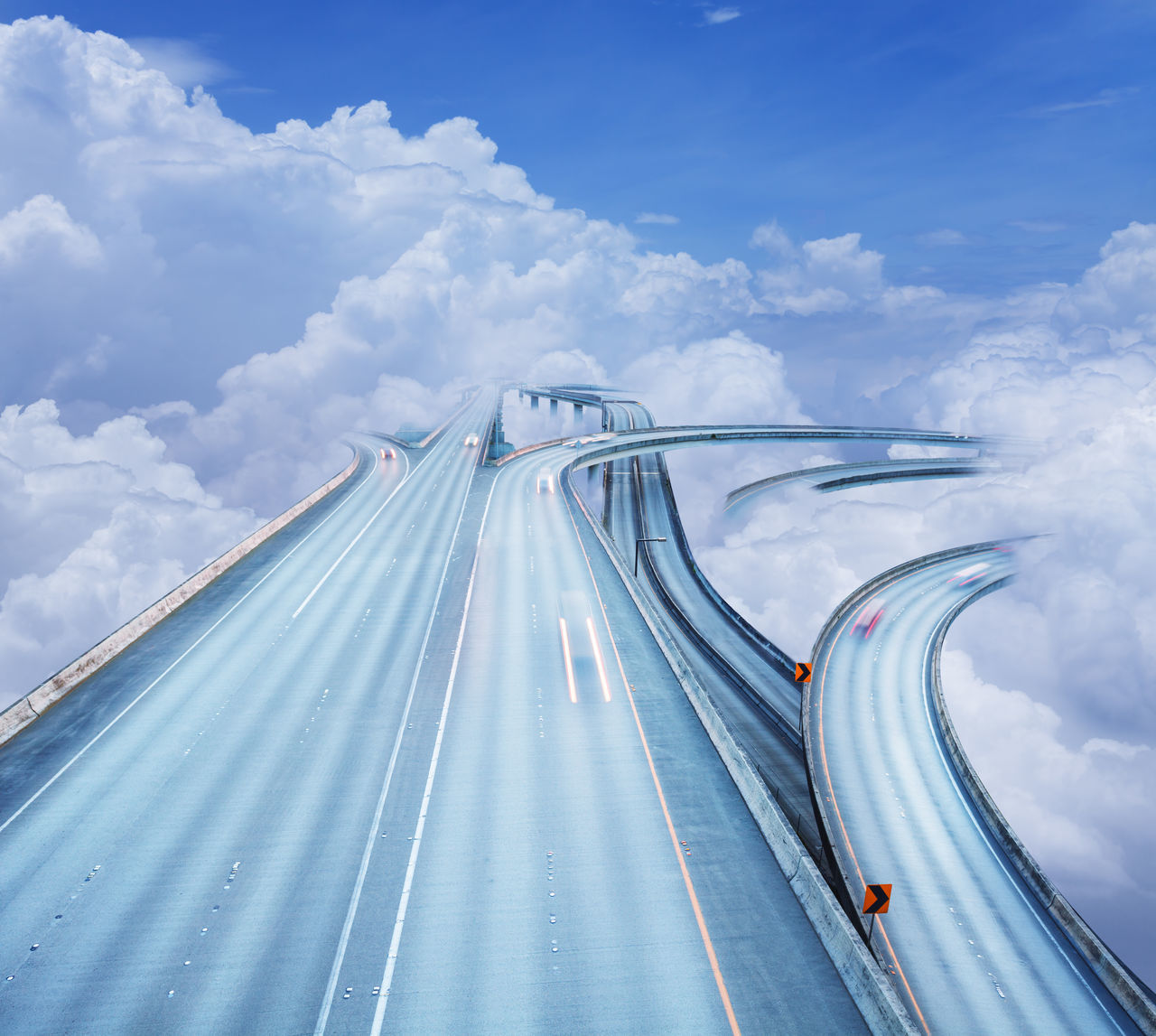 AERIAL VIEW OF BRIDGE AGAINST SKY