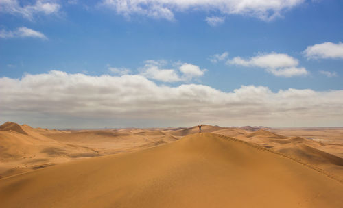 Scenic view of desert against sky