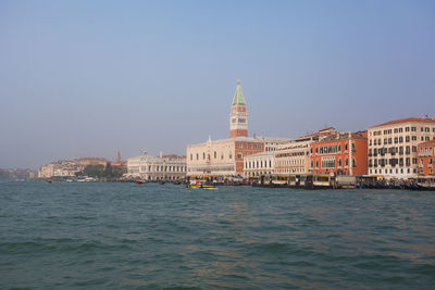 Venice, italy - october 06, 2017 doges palace and campanile on piazza di san marco