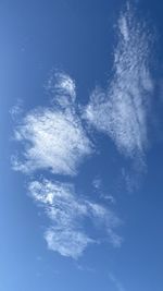 Low angle view of clouds in sky