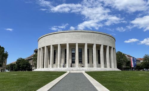 Low angle view of building against sky