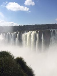 Scenic view of waterfall