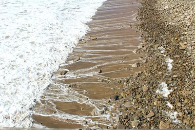 High angle view of beach