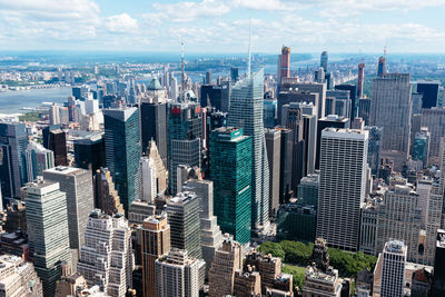 Aerial view of buildings in city