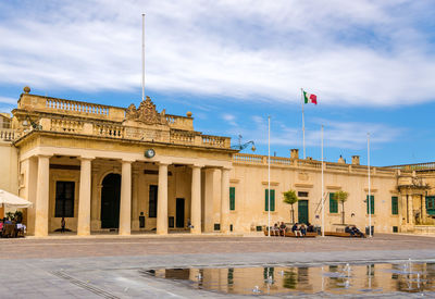 View of historical building against cloudy sky